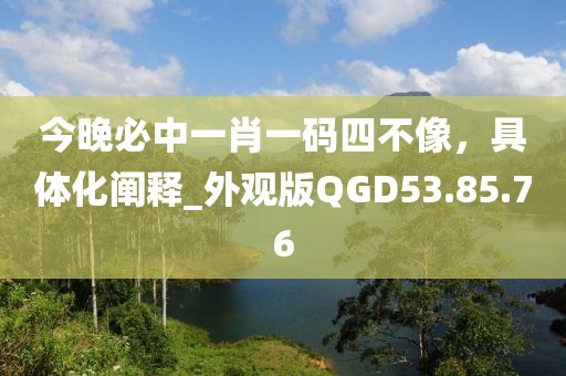 今晚必中一肖一码四不像，具体化阐释_外观版QGD53.85.76