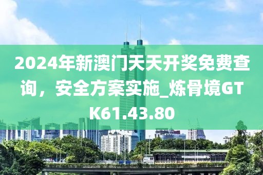 2024年新澳门天天开奖免费查询，安全方案实施_炼骨境GTK61.43.80