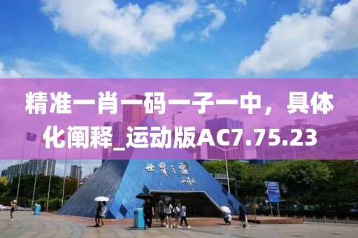 精准一肖一码一子一中，具体化阐释_运动版AC7.75.23