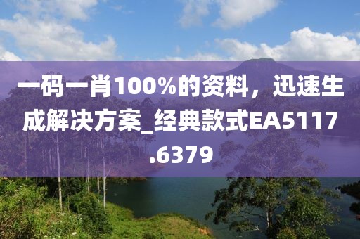一码一肖100%的资料，迅速生成解决方案_经典款式EA5117.6379