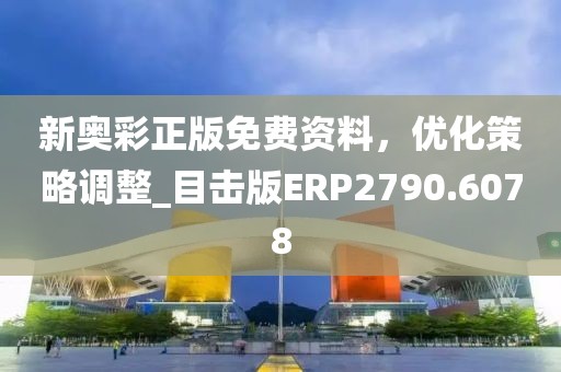 新奥彩正版免费资料，优化策略调整_目击版ERP2790.6078