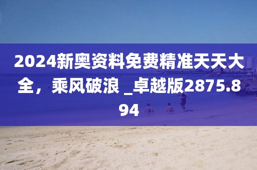 2024新奥资料免费精准天天大全，乘风破浪 _卓越版2875.894