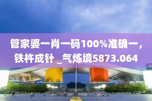 管家婆一肖一码100%准确一，铁杵成针 _气炼境5873.064