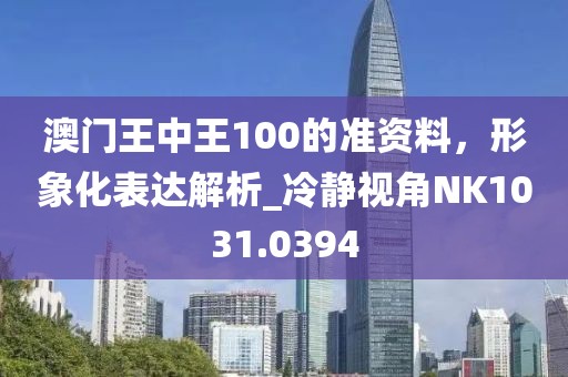 澳门王中王100的准资料，形象化表达解析_冷静视角NK1031.0394