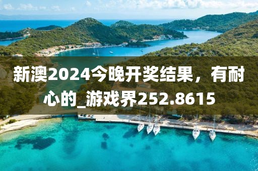 新澳2024今晚开奖结果，有耐心的_游戏界252.8615