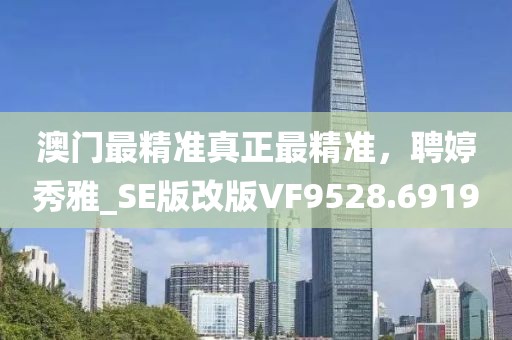 澳门最精准真正最精准，聘婷秀雅_SE版改版VF9528.6919