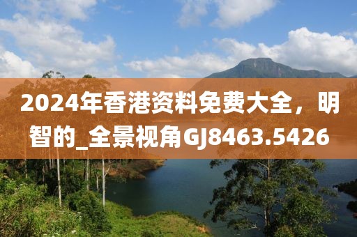 2024年香港资料免费大全，明智的_全景视角GJ8463.5426
