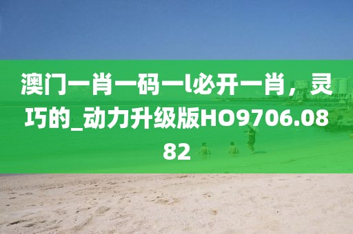 澳门一肖一码一l必开一肖，灵巧的_动力升级版HO9706.0882