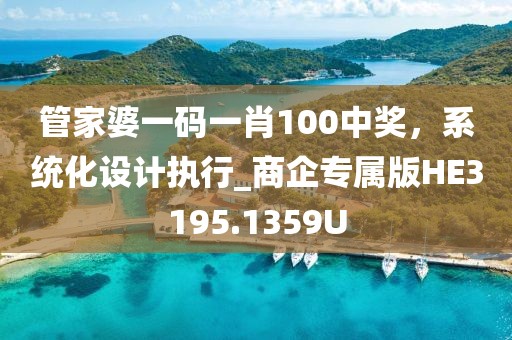 管家婆一码一肖100中奖，系统化设计执行_商企专属版HE3195.1359U