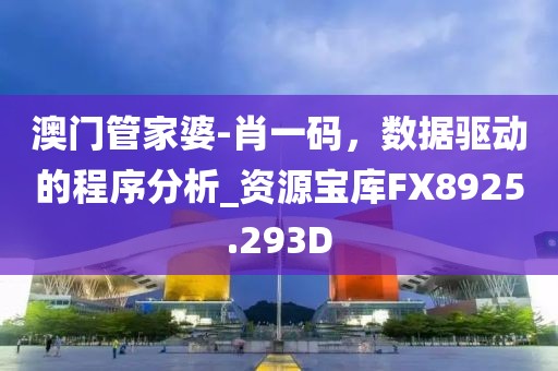 澳门管家婆-肖一码，数据驱动的程序分析_资源宝库FX8925.293D