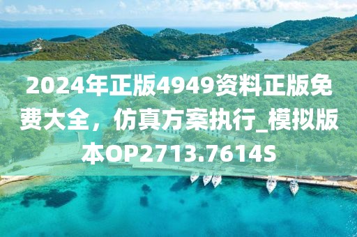 2024年正版4949资料正版免费大全，仿真方案执行_模拟版本OP2713.7614S
