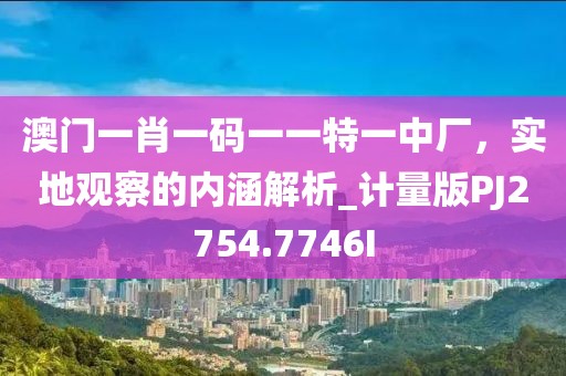 澳门一肖一码一一特一中厂，实地观察的内涵解析_计量版PJ2754.7746I