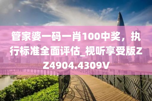 管家婆一码一肖100中奖，执行标准全面评估_视听享受版ZZ4904.4309V