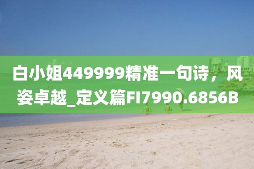 白小姐449999精准一句诗，风姿卓越_定义篇FI7990.6856B