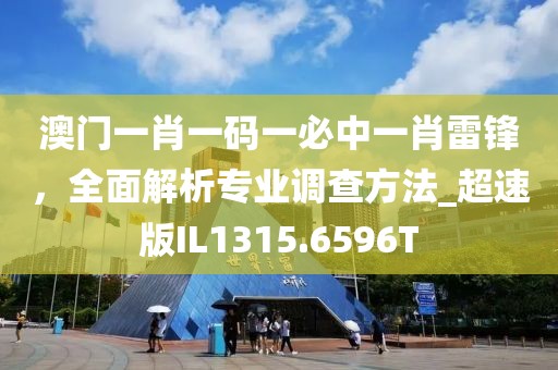 澳门一肖一码一必中一肖雷锋，全面解析专业调查方法_超速版IL1315.6596T
