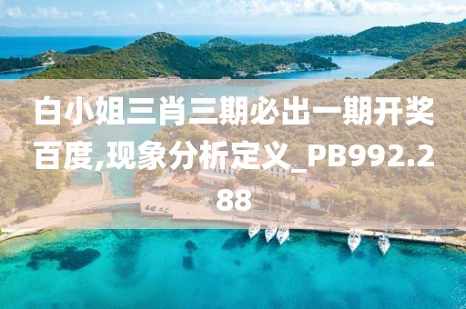白小姐三肖三期必出一期开奖百度,现象分析定义_PB992.288