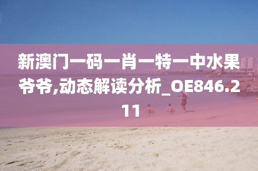 新澳门一码一肖一特一中水果爷爷,动态解读分析_OE846.211
