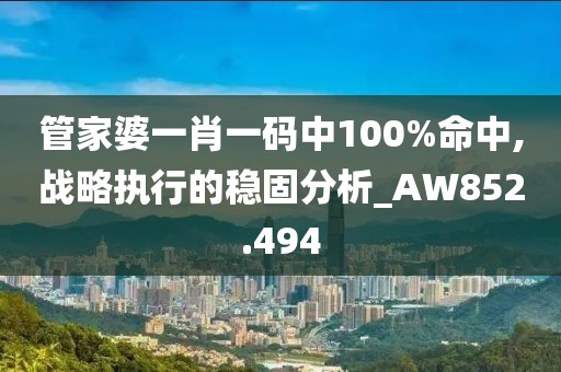 管家婆一肖一码中100%命中,战略执行的稳固分析_AW852.494