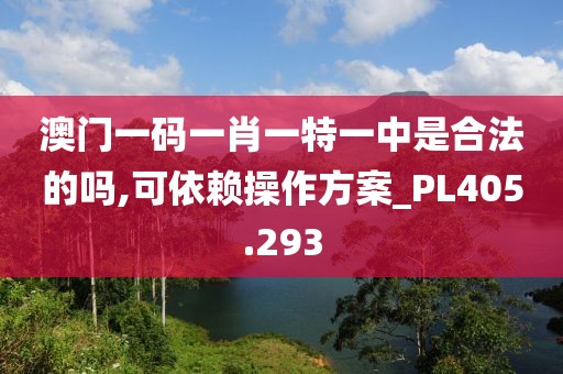 澳门一码一肖一特一中是合法的吗,可依赖操作方案_PL405.293