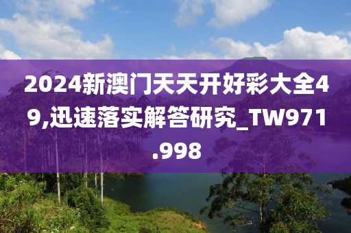 2024新澳门天天开好彩大全49,迅速落实解答研究_TW971.998