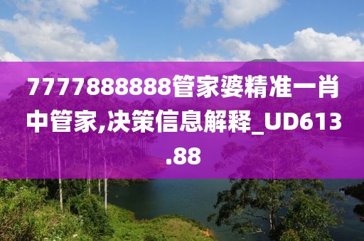 7777888888管家婆精准一肖中管家,决策信息解释_UD613.88