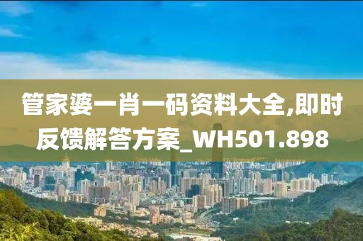 管家婆一肖一码资料大全,即时反馈解答方案_WH501.898