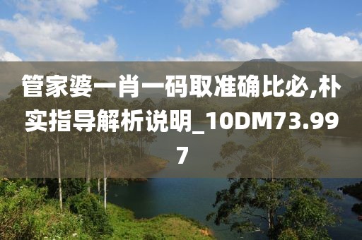 管家婆一肖一码取准确比必,朴实指导解析说明_10DM73.997