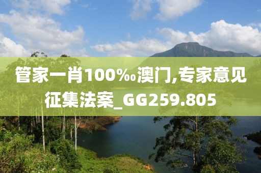 管家一肖100‰澳门,专家意见征集法案_GG259.805