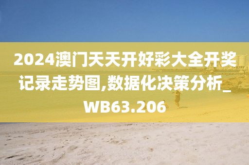 2024澳门天天开好彩大全开奖记录走势图,数据化决策分析_WB63.206