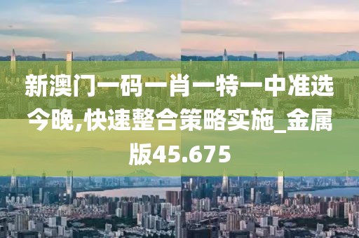 新澳门一码一肖一特一中准选今晚,快速整合策略实施_金属版45.675