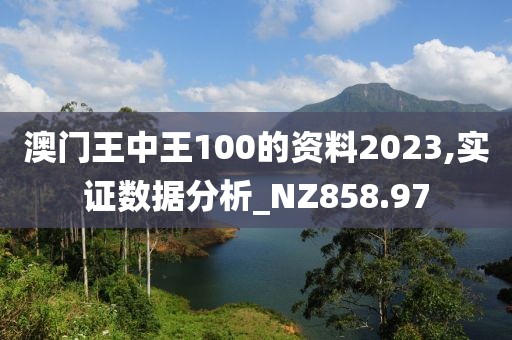 澳门王中王100的资料2023,实证数据分析_NZ858.97