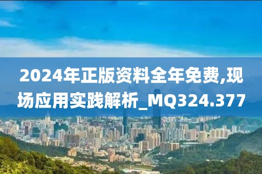 2024年正版资料全年免费,现场应用实践解析_MQ324.377