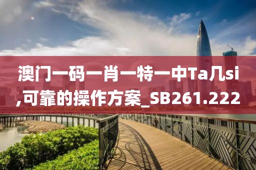 澳门一码一肖一特一中Ta几si,可靠的操作方案_SB261.222