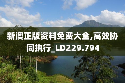 新澳正版资料免费大全,高效协同执行_LD229.794