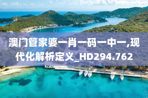 澳门管家婆一肖一码一中一,现代化解析定义_HD294.762