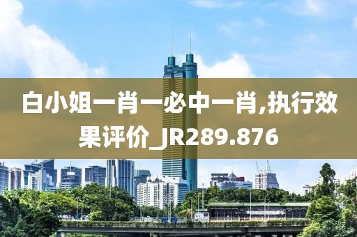 白小姐一肖一必中一肖,执行效果评价_JR289.876