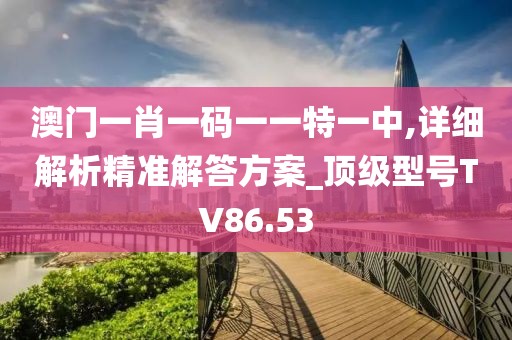 澳门一肖一码一一特一中,详细解析精准解答方案_顶级型号TV86.53