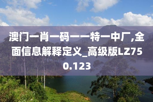 澳门一肖一码一一特一中厂,全面信息解释定义_高级版LZ750.123