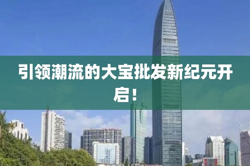 引领潮流的大宝批发新纪元开启！
