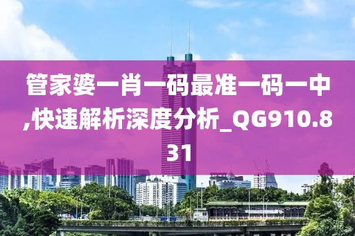 管家婆一肖一码最准一码一中,快速解析深度分析_QG910.831