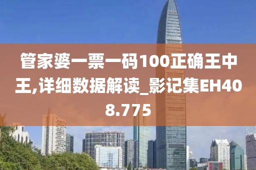管家婆一票一码100正确王中王,详细数据解读_影记集EH408.775