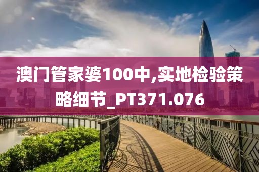 澳门管家婆100中,实地检验策略细节_PT371.076