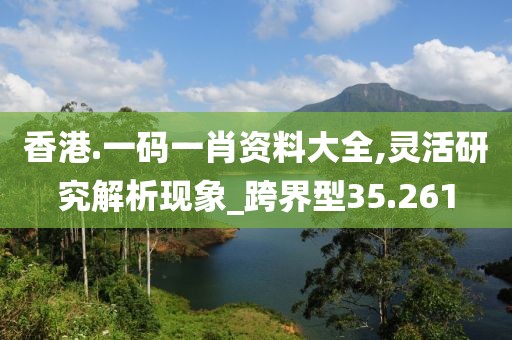 香港.一码一肖资料大全,灵活研究解析现象_跨界型35.261