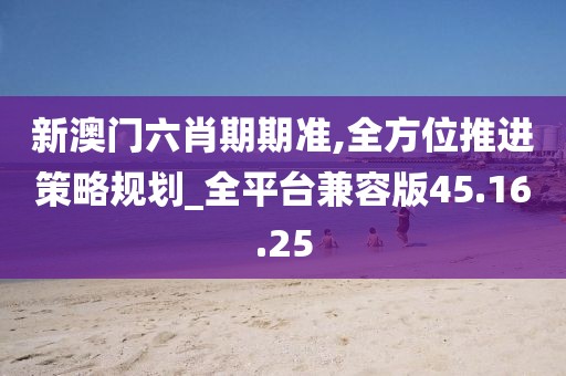 新澳门六肖期期准,全方位推进策略规划_全平台兼容版45.16.25