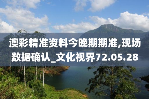 澳彩精准资料今晚期期准,现场数据确认_文化视界72.05.28