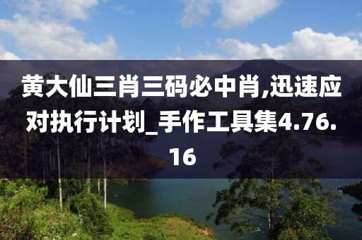 黄大仙三肖三码必中肖,迅速应对执行计划_手作工具集4.76.16