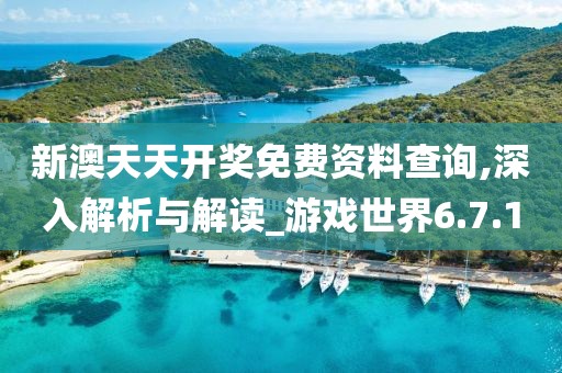 新澳天天开奖免费资料查询,深入解析与解读_游戏世界6.7.1