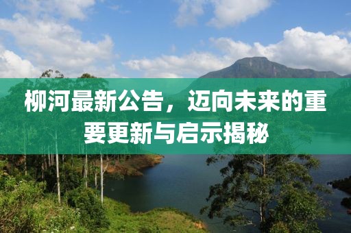 柳河最新公告，迈向未来的重要更新与启示揭秘