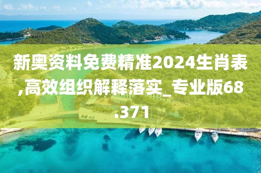 新奥资料免费精准2024生肖表,高效组织解释落实_专业版68.371