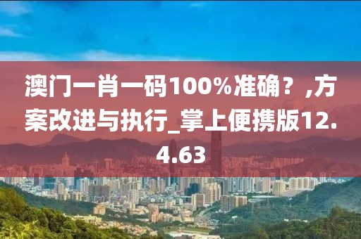 澳门一肖一码100%准确？,方案改进与执行_掌上便携版12.4.63